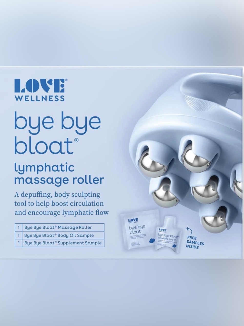 NEW! Love Wellness 'Bye Bye Bloat' Lymphatic Massage Roller